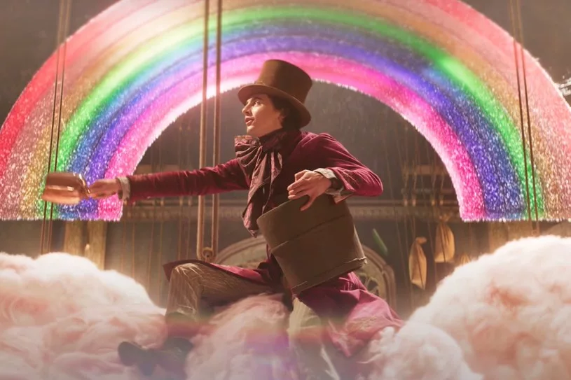 Timothee Chalamet jako Willy Wonka w filmie "Wonka"