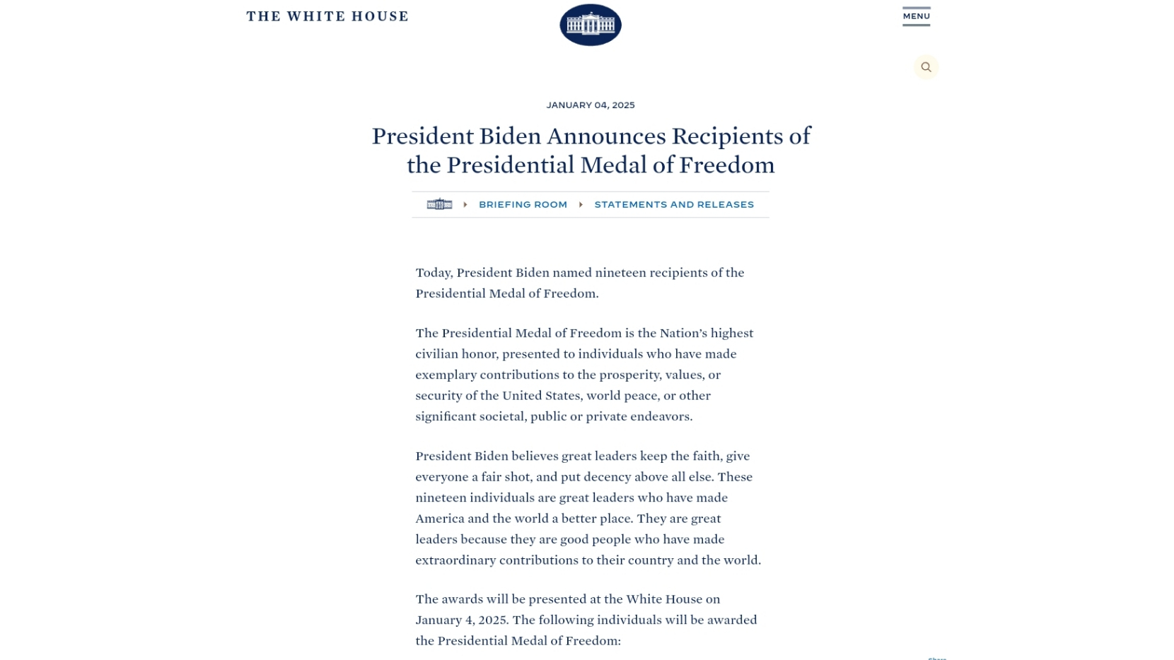 Prezydenckie Medale Wolności