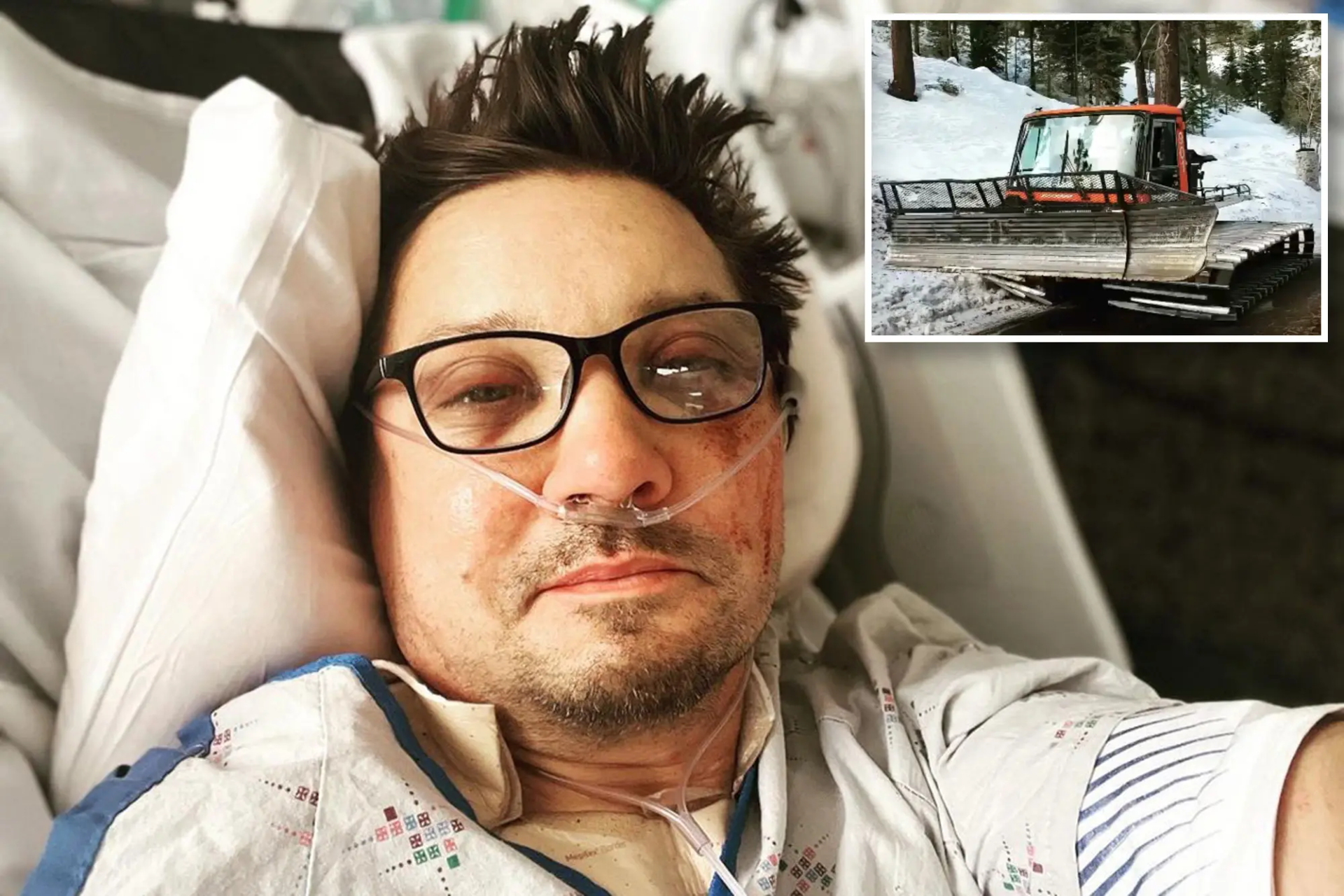 Jeremy Renner kilka dni po wypadku postanowił poinformować swoich fanów o stanie zdrowia wstawiając zdjęcie na Instagram